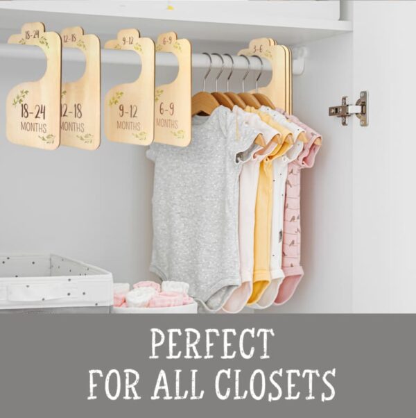 download (2) Beautiful Wooden Baby Closet Dividers for Clothes