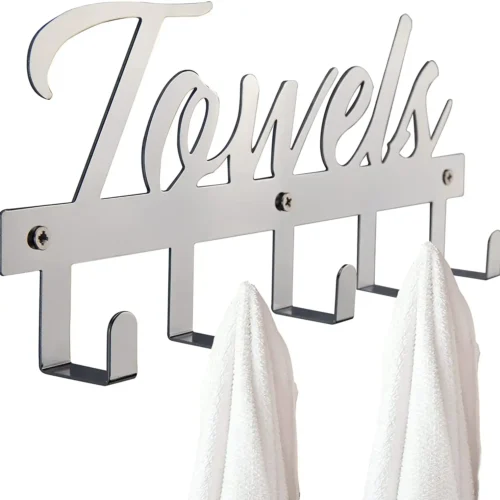 Aesthetic Bathroom Towel Rack for Wall Mount - Chrome