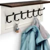 Decorative Coat Rack 6 Hooks - White