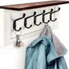 Decorative Coat Rack 5 Hooks- White