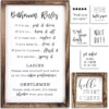KIBAGA Farmhouse Bathroom Wall Decor Set of 2