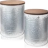 Farmhouse Storage End Table Set of 2