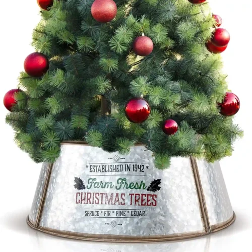 KIBAGA Farmhouse Christmas Tree Collar 23"