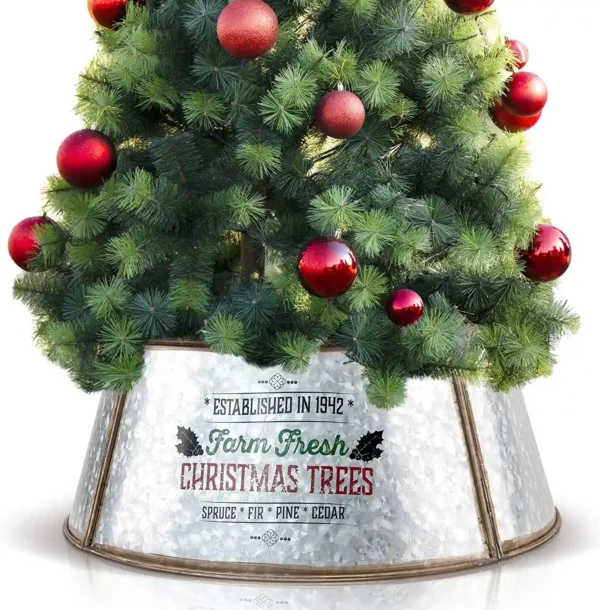 KIBAGA Farmhouse Christmas Tree Collar 23"