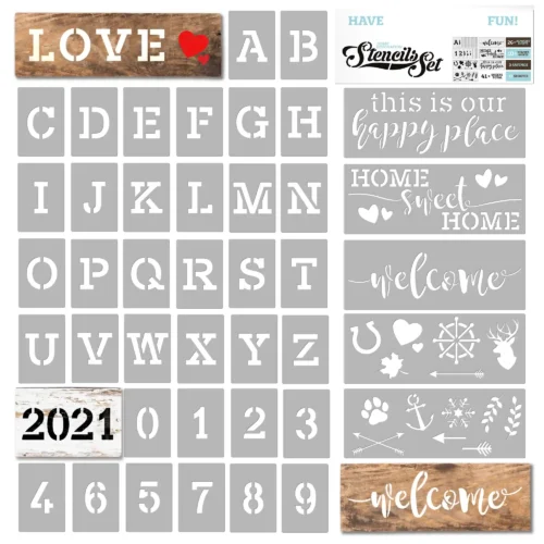 Reusable Letter Stencils for Painting