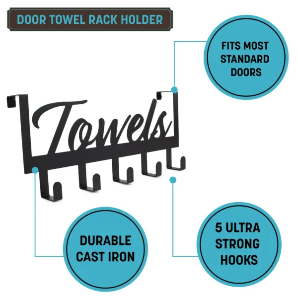 Aesthetic Over The Door Towel Rack for Your Bathroom