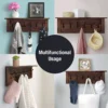 Decorative Coat Rack 6 Hooks- Brown