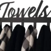 Aesthetic Bathroom Towel Rack for Wall Mount - Black