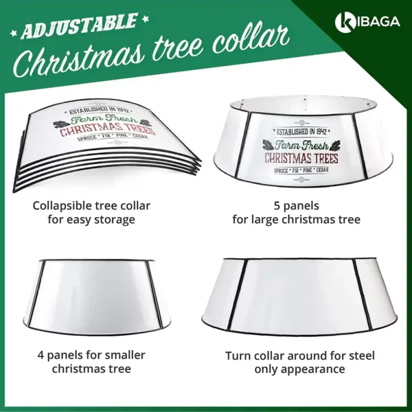 KIBAGA Farmhouse Christmas Tree Collar 30"
