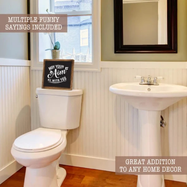 Funny Farmhouse Bathroom Decor Signs