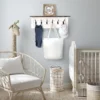 Decorative Coat Rack 6 Hooks - White