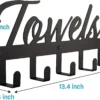 Aesthetic Bathroom Towel Rack for Wall Mount - Black