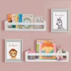 Beautiful Nursery Book Shelves with Cute Animal Prints Set for Kids Room