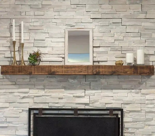 Decorative Rustic Mirror For Walls - Distressed White