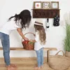 Decorative Coat Rack 6 Hooks- Brown