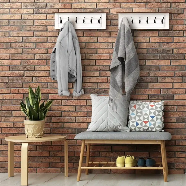 Decorative Coat Rack 6 Hooks - White