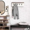 Decorative Coat Rack 5 Hooks- White