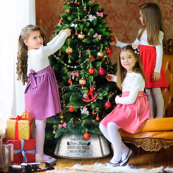 KIBAGA Farmhouse Christmas Tree Collar 23"
