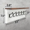 Decorative Coat Rack 6 Hooks - White
