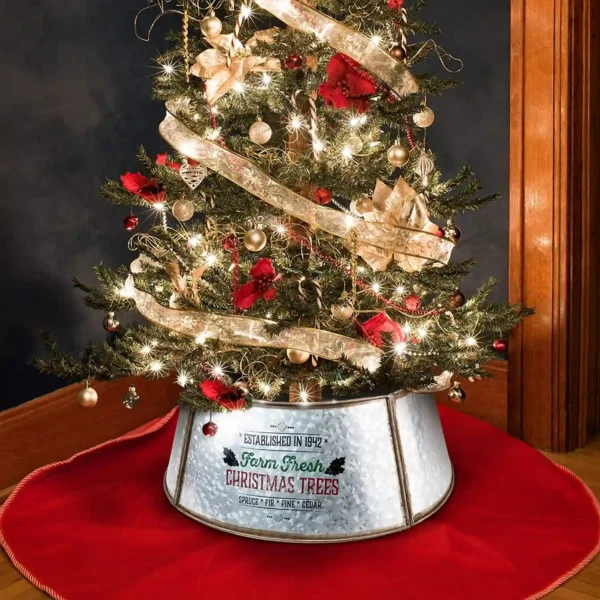 KIBAGA Farmhouse Christmas Tree Collar 23"