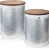 Farmhouse Storage End Table Set of 2