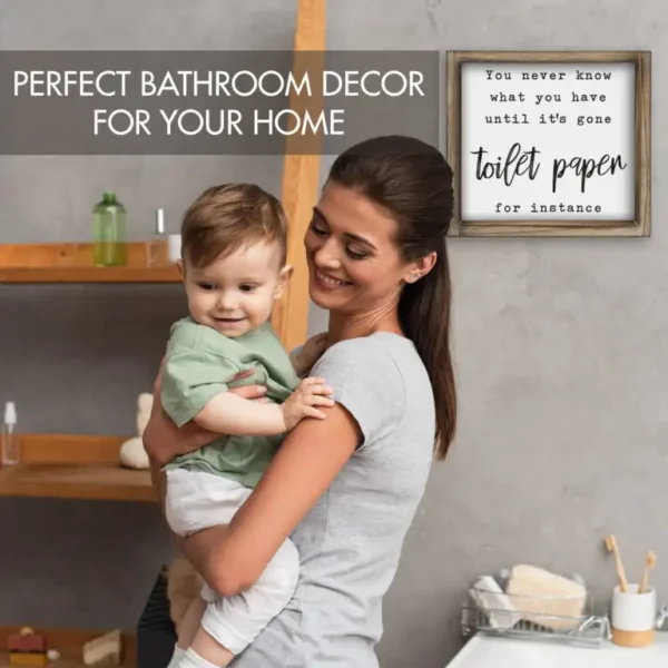 Funny Farmhouse Bathroom Decor Signs