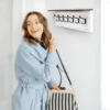 Decorative Coat Rack 6 Hooks - White