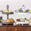 Beautiful Farmhouse Two Tiered Tray White