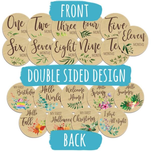 Beautiful Baby Monthly Milestone Cards